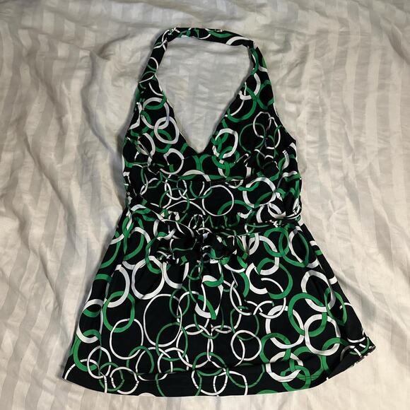 Slinky halter top green black white size large from rampage - Picture 6 of 8